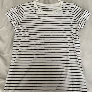 White and black striped tshirt